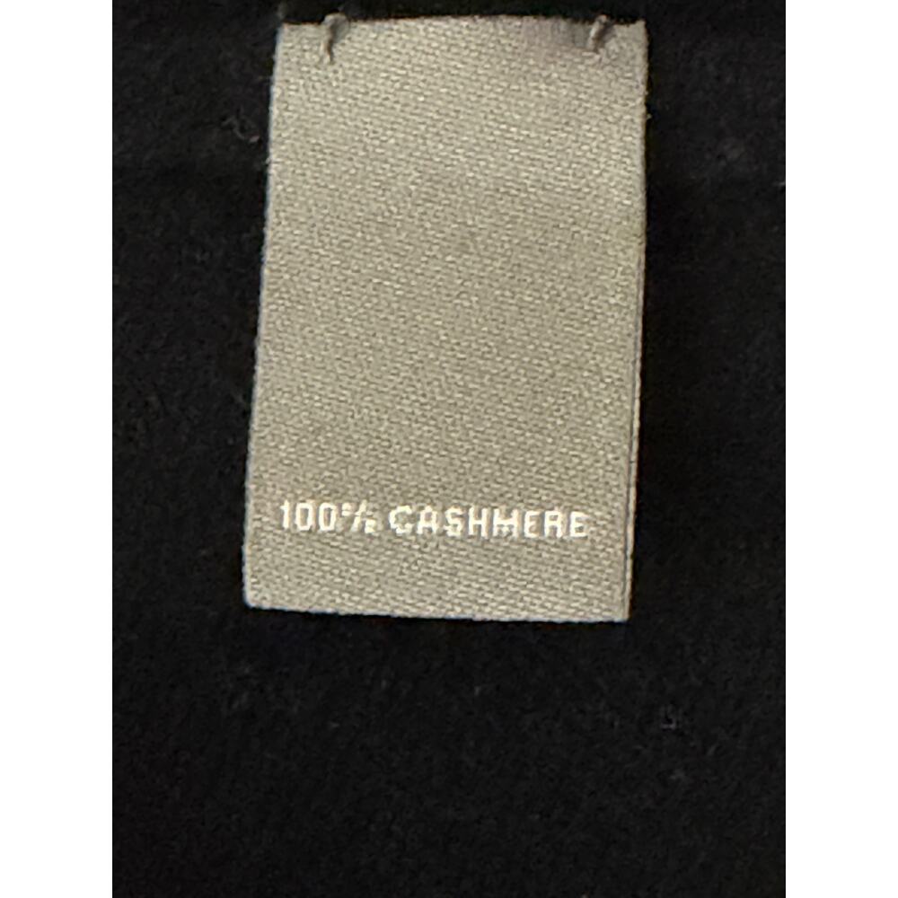 Neiman Marcus 100% Cashmere 3/4 Sleeve Open Cardigan Black Cropped Sweater Med - Picture 12 of 13